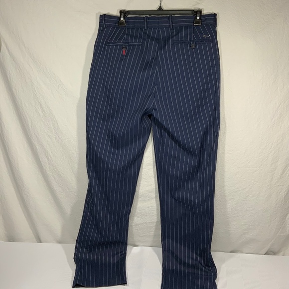 Ralph Lauren Blue and White Pinstriped Pants - 32X33.5 - Picture 6 of 15